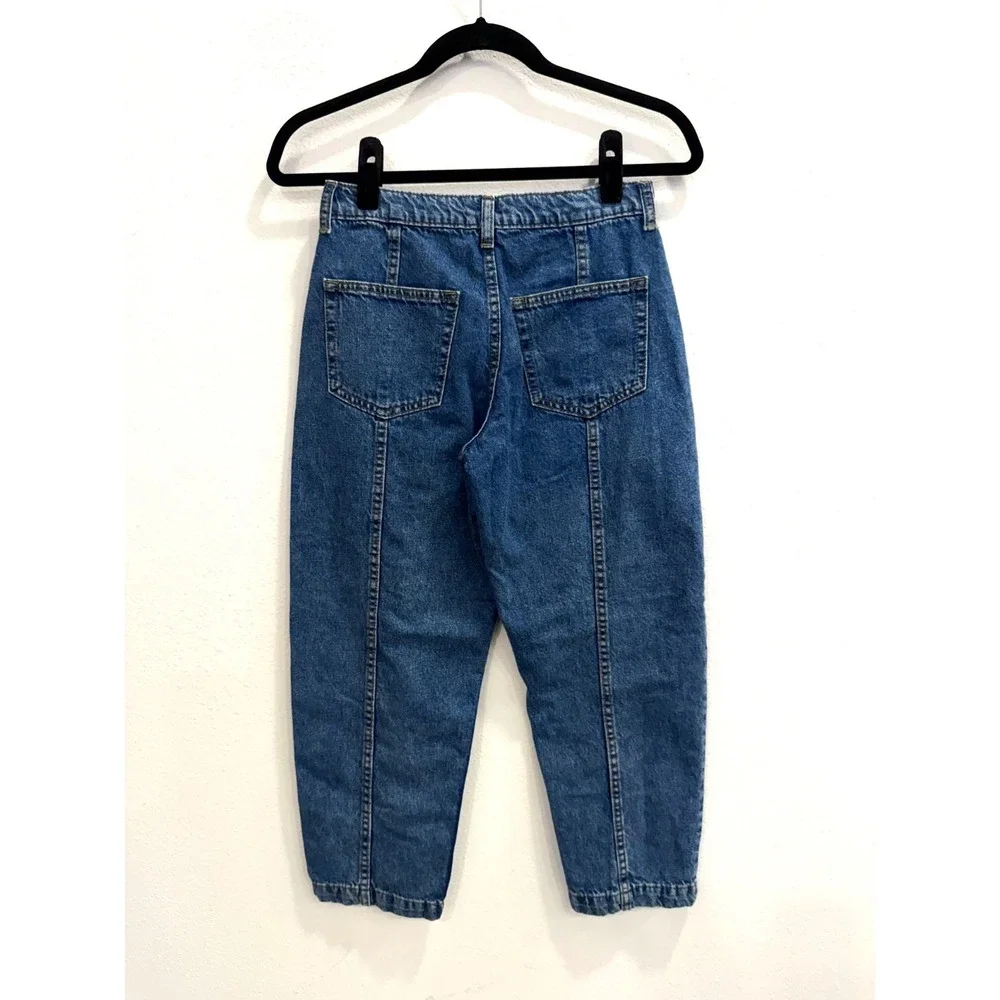 GAP Kids Barrel Jeans Girls Size 14 High Waist Tapered Leg Utility Streetwear